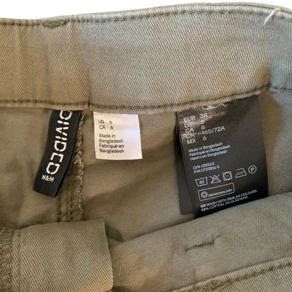 DIVIDED women's size 6 military green shorts - Picture 2 of 4